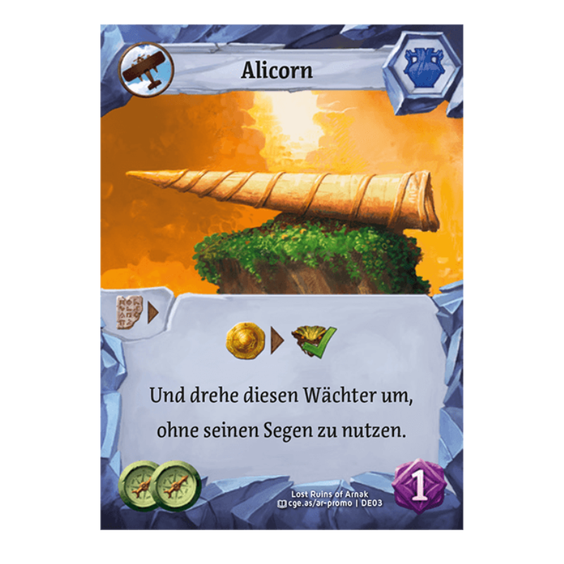 Die verlorenen Ruinen von Arnak Alicorn-Promokarte