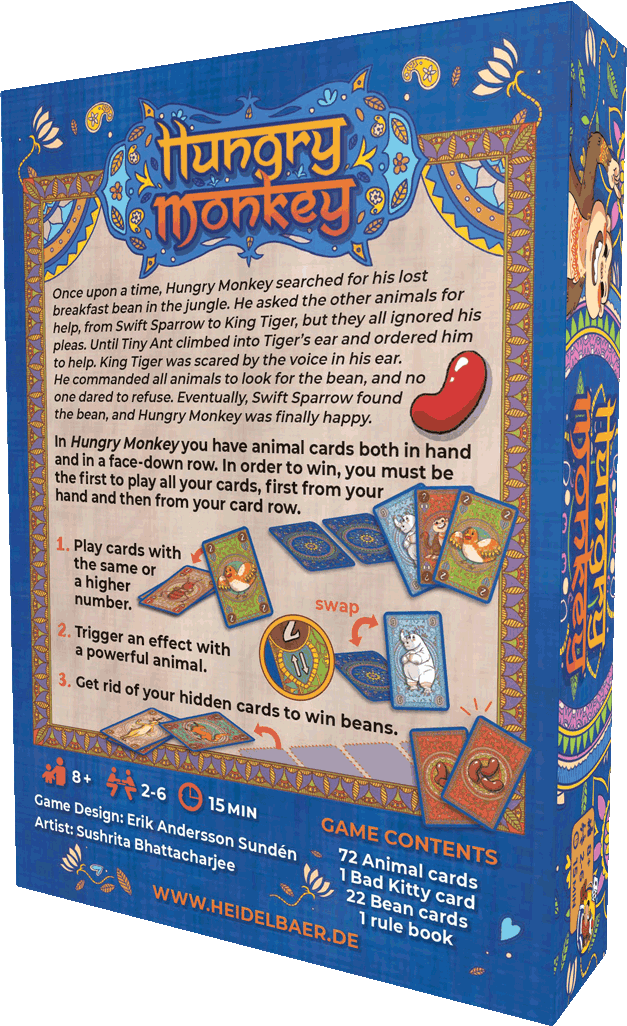Hungry Monkey ENGLISH Boxrückseite Hungry Monkey ENGLISH Boxrückseite